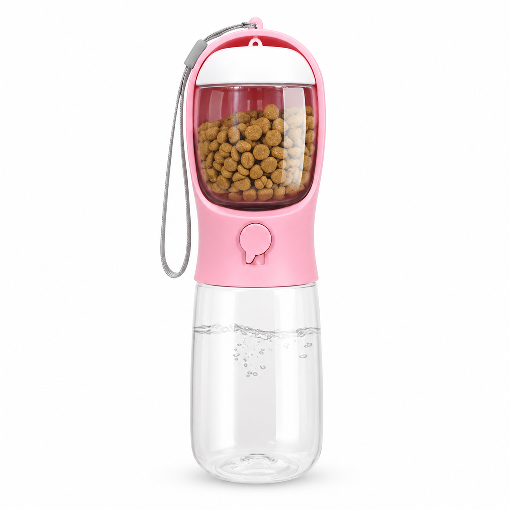 Wag & Roam Portable Dog Water Bottle with Food Container