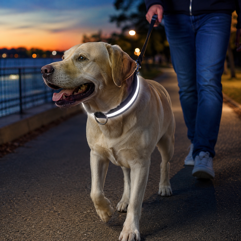 Wag & Roam LED Safety Collar – USB Rechargeable
